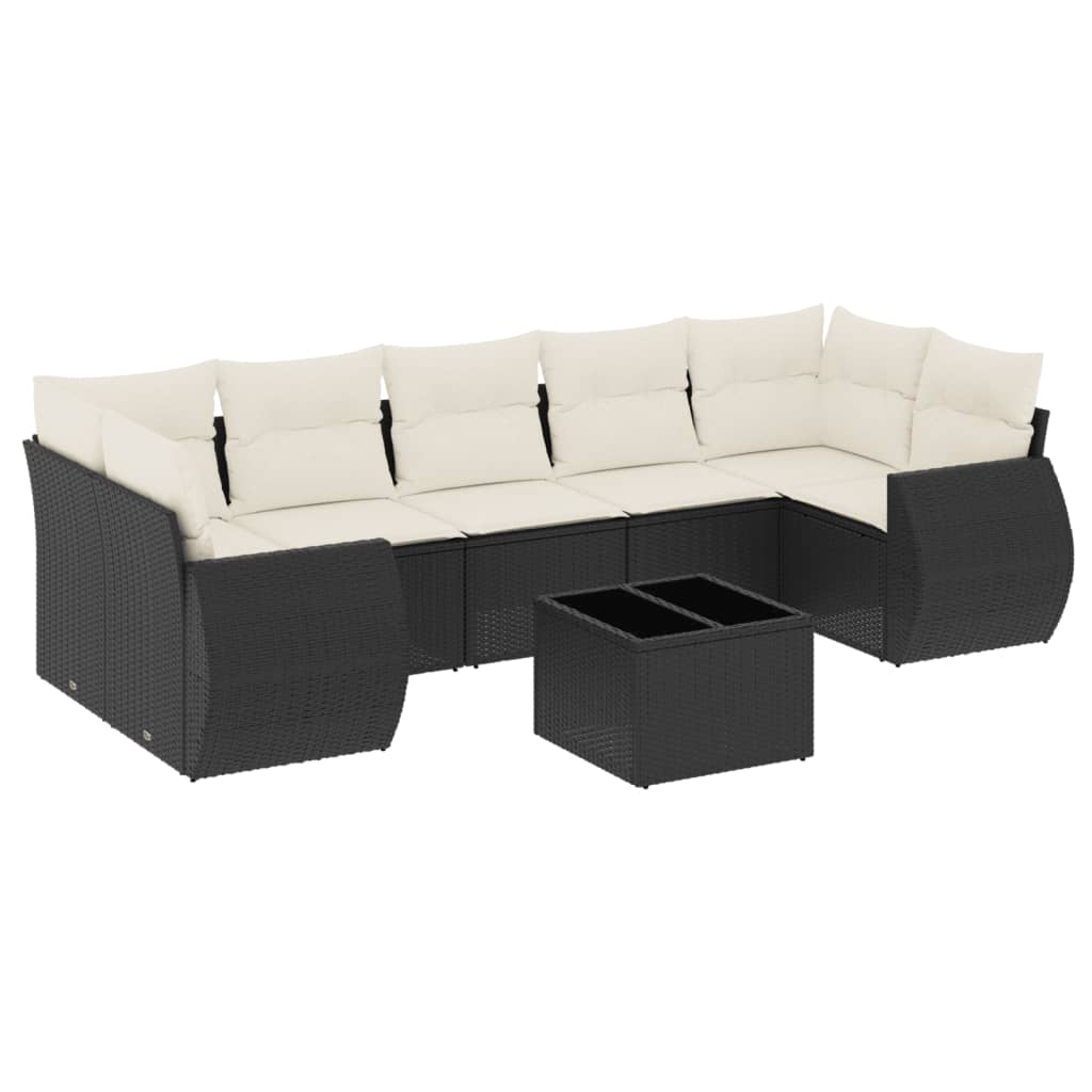 Garden Sofa Set Black PE rattan Large Modular Garden Sofa Set