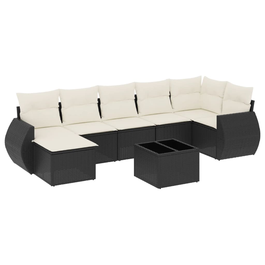 Garden Sofa Set Black PE rattan Large Modular Garden Sofa Set