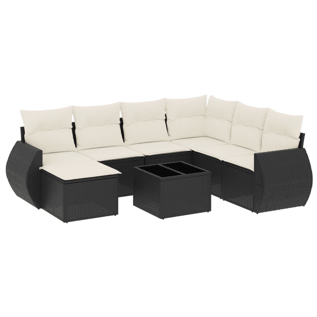 Garden Sofa Set Black Poly rattan Large Modular Garden Sofa Set