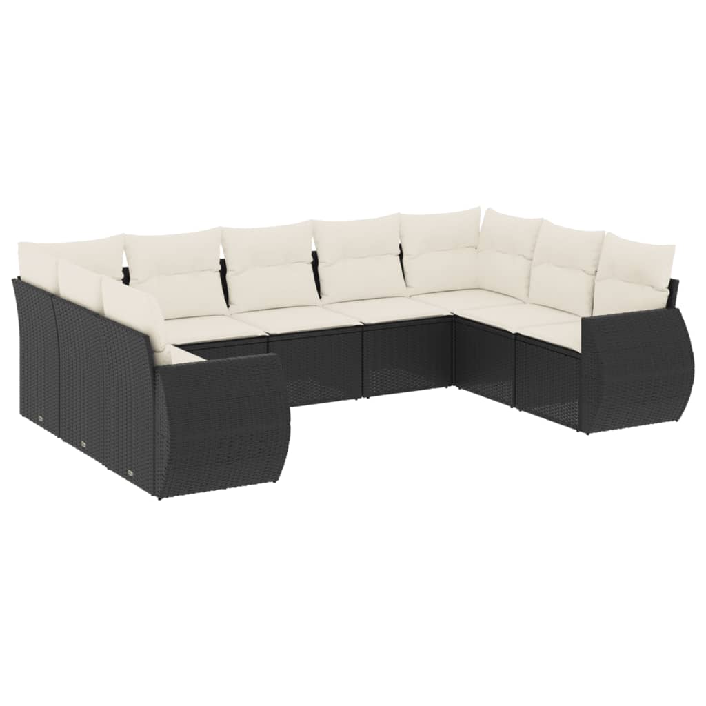 Garden Sofa Set Black, Cream White