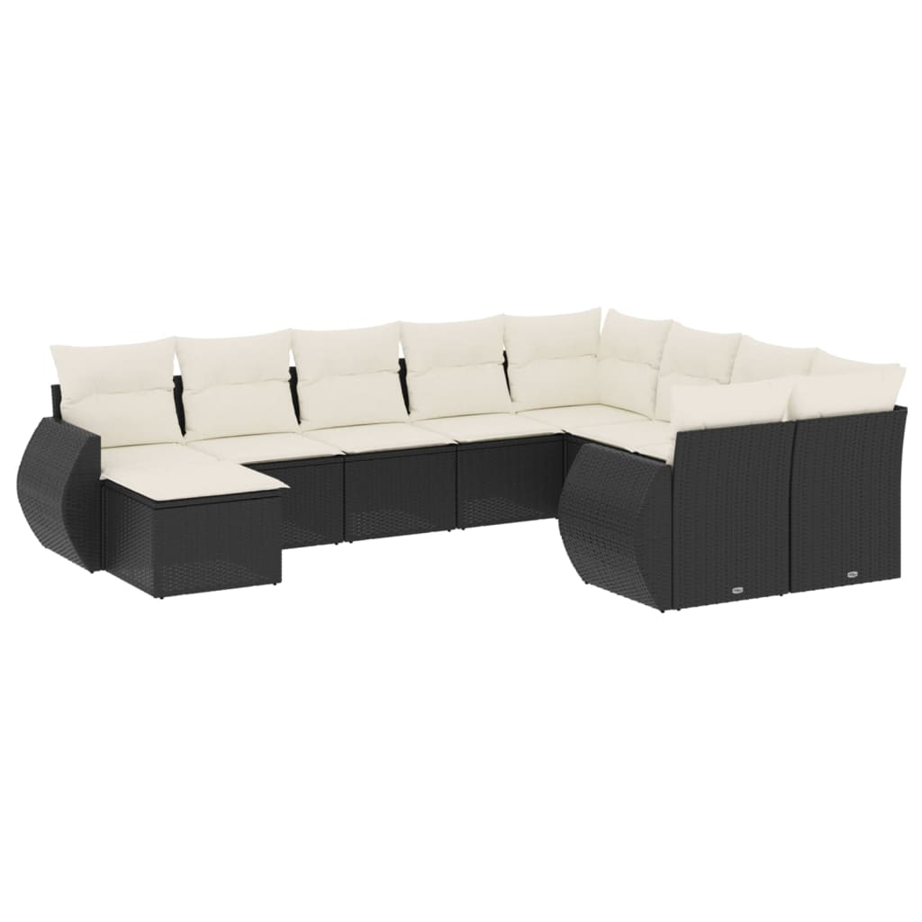 Garden Sofa Set Black, Cream White