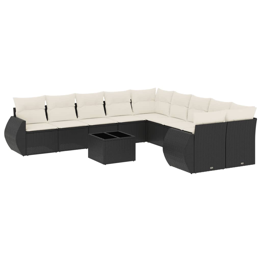 Garden Sofa Set Black, Cream White
