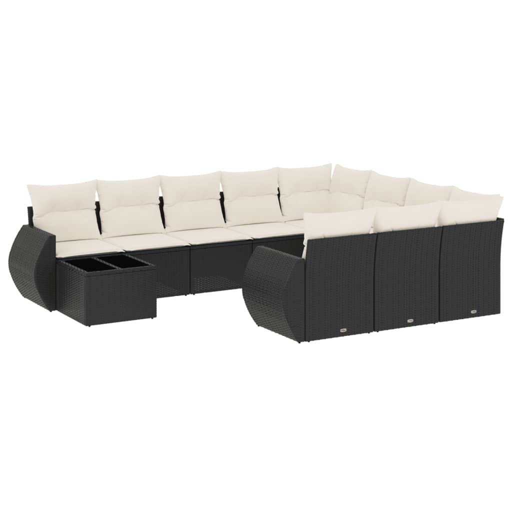 Garden Sofa Set Black, Cream White
