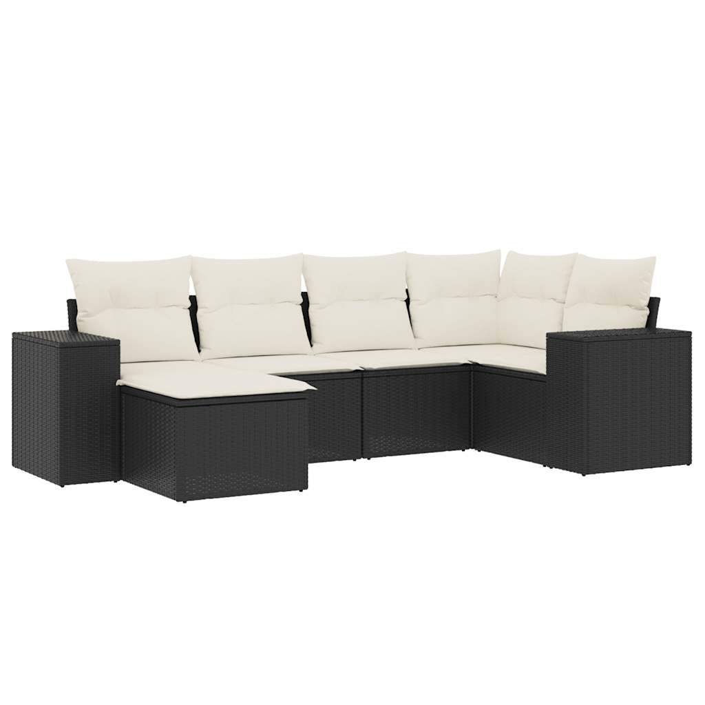 Garden Sofa Set Black PE rattan Large Modular Garden Sofa Set