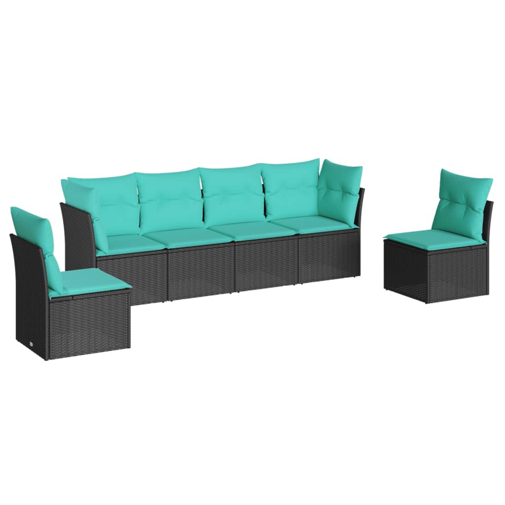 Garden Sofa Set Black PE rattan Large Modular Garden Sofa Set