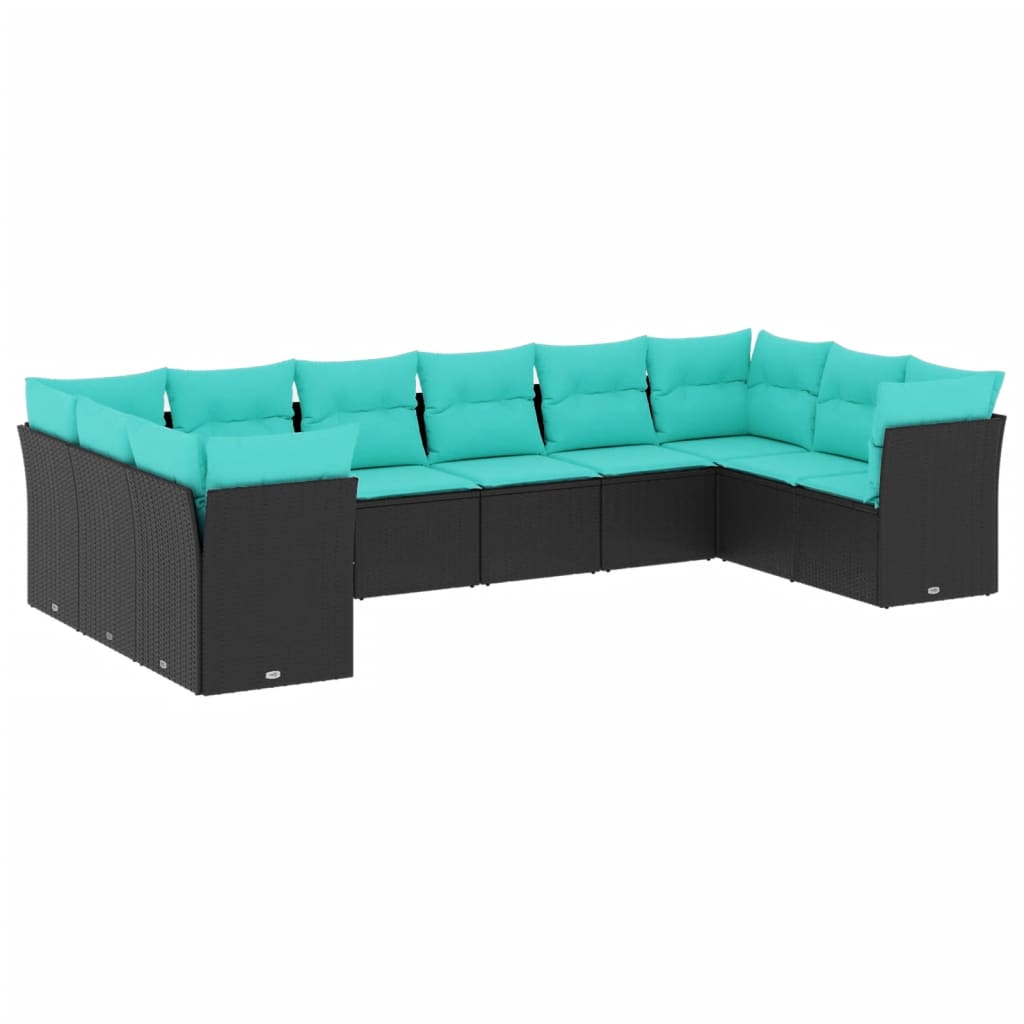 Garden Sofa Set Black