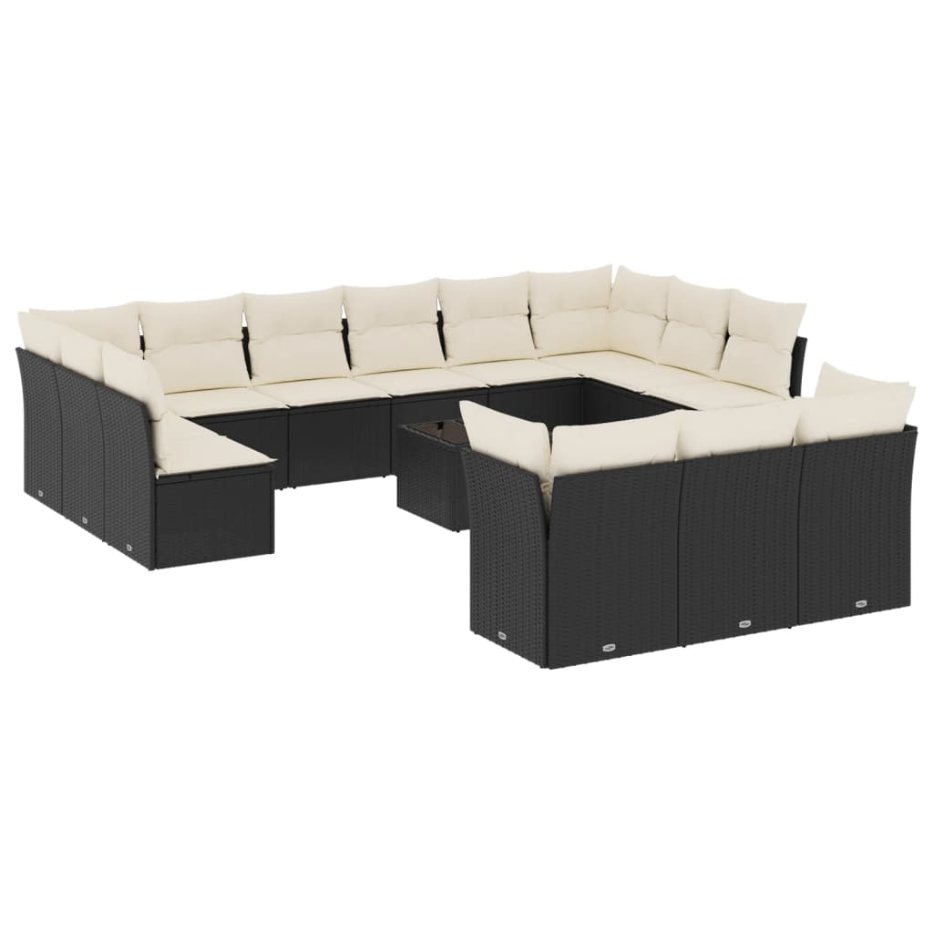 Garden Sofa Set Black