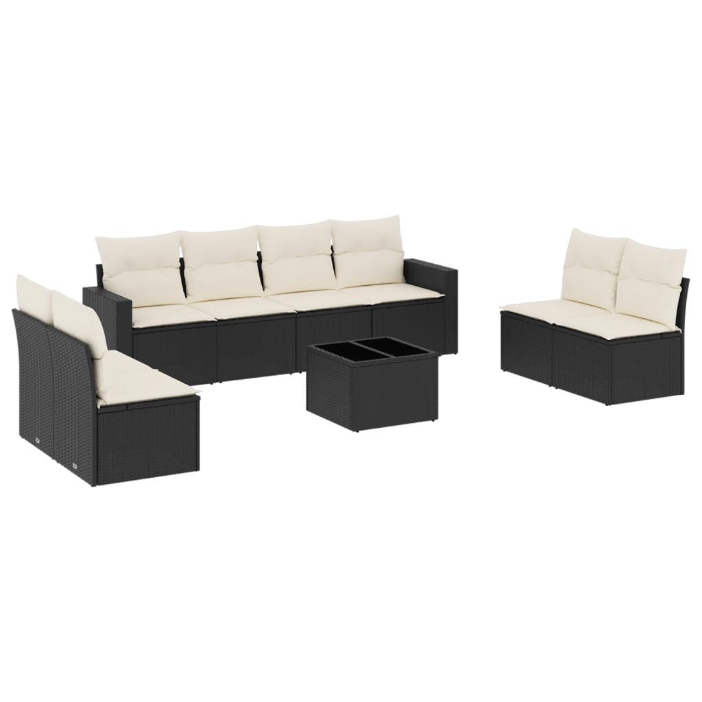 Garden Sofa Set Black, Cream White