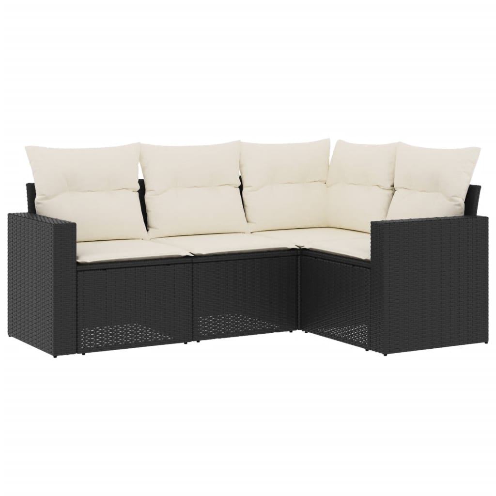 Garden Sofa Set Black, Cream White