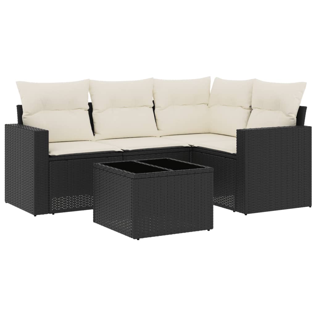 Garden Sofa Set Black PE rattan Large Modular Garden Sofa Set