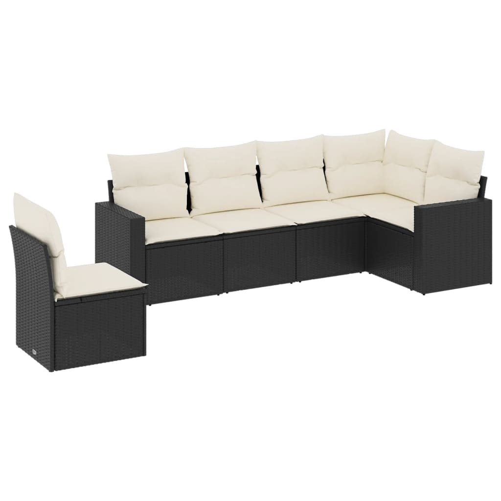 Garden Sofa Set Black, Cream White