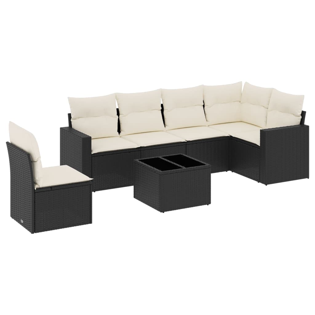 Garden Sofa Set Black, Cream White