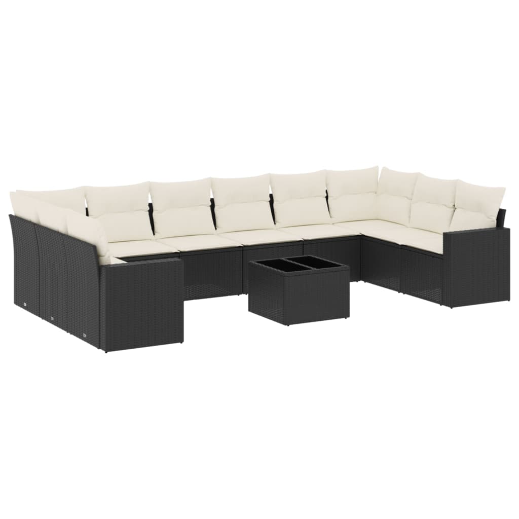 Garden Sofa Set Black