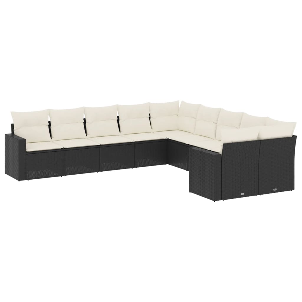 Garden Sofa Set Black, Cream White