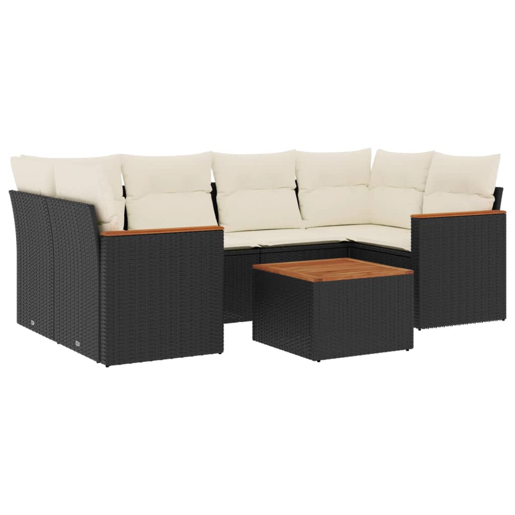 Garden Sofa Set Black PE rattan Large Modular Garden Sofa Set