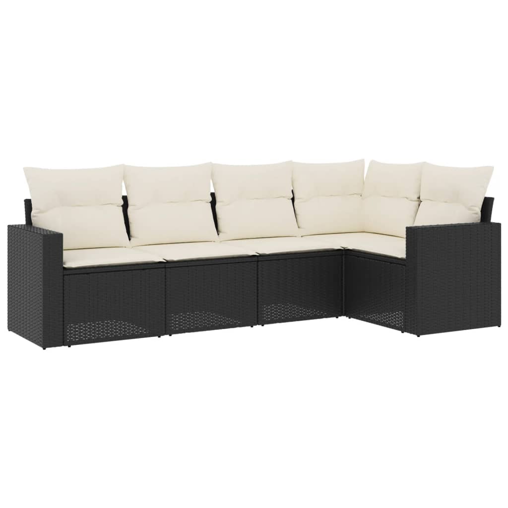 Garden Sofa Set Black, Cream White