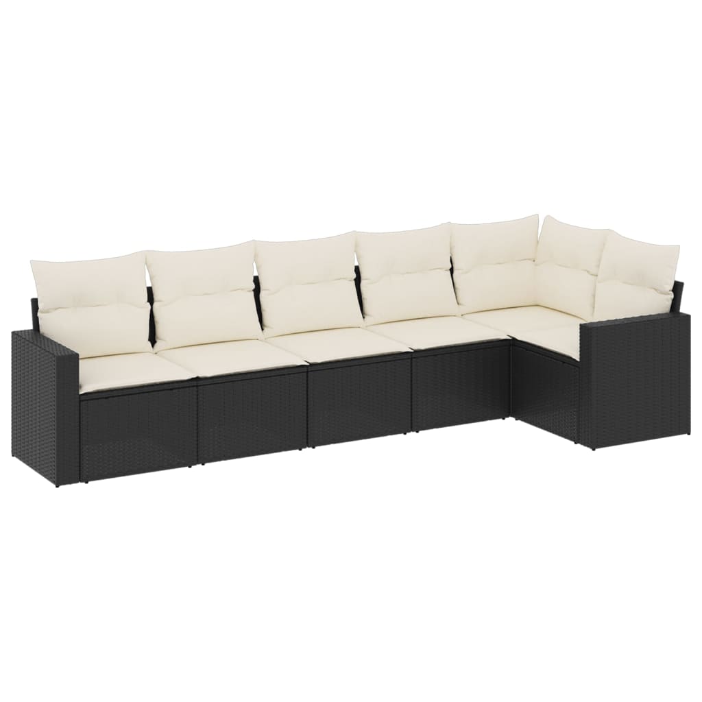 Garden Sofa Set Black, Cream white