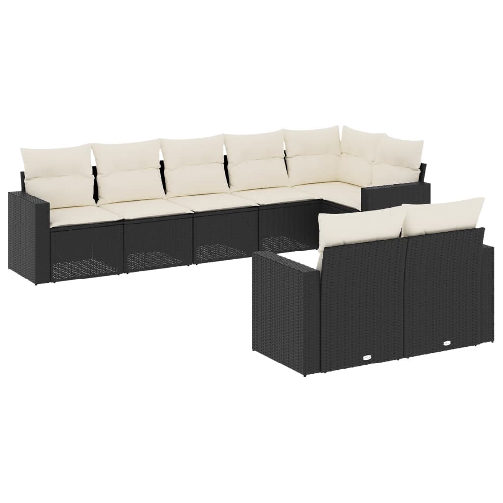 Garden Sofa Set Black