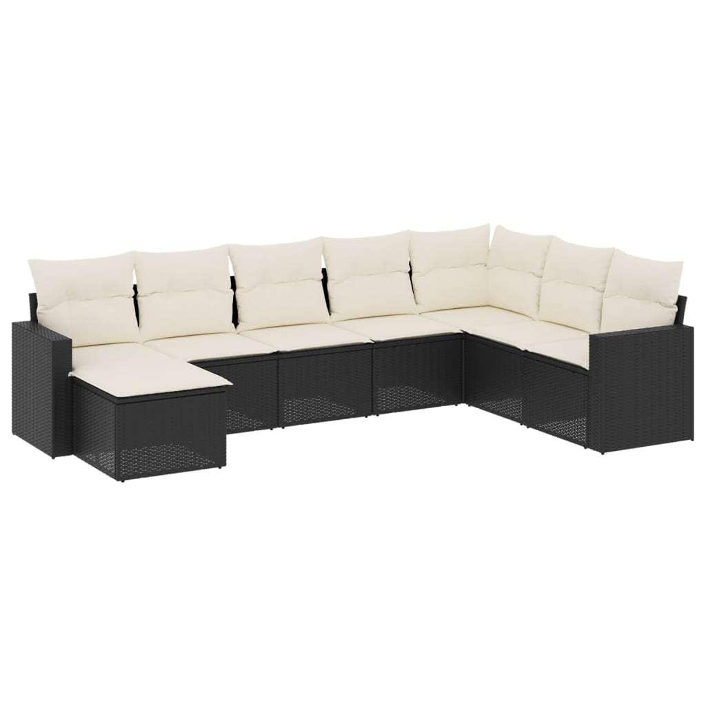 Garden Sofa Set Black Poly Rattan Large Modular Garden Sofa Set