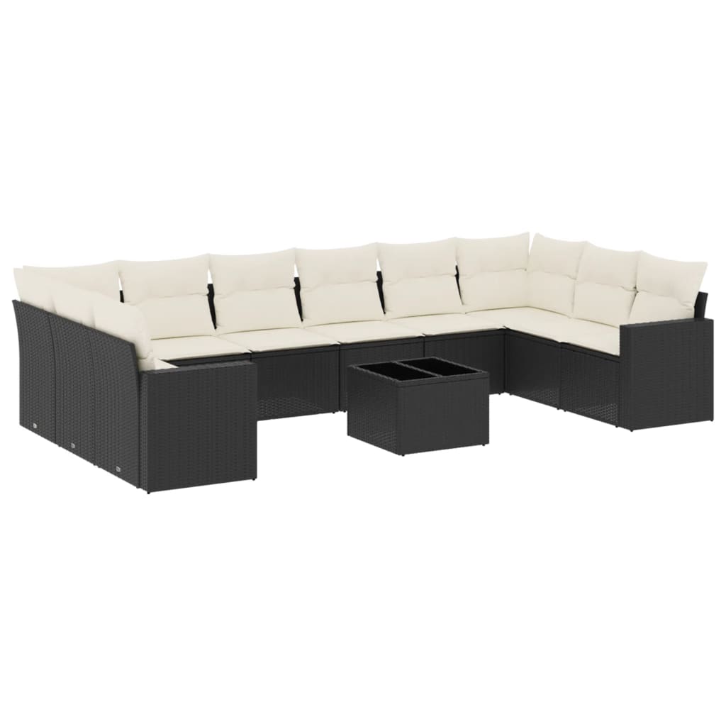 Garden Sofa Set Black, Cream White