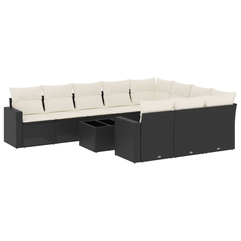 Garden Sofa Set Black, Cream White