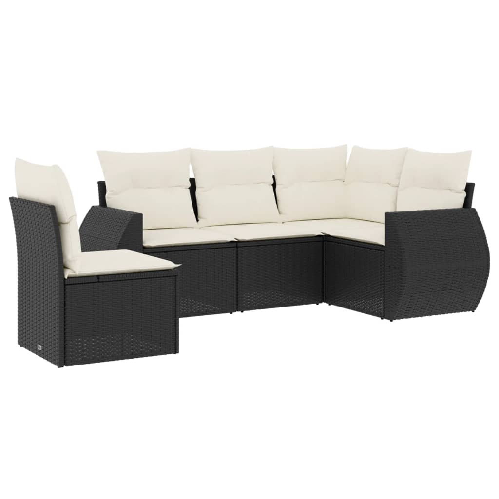 Garden Sofa Set Black