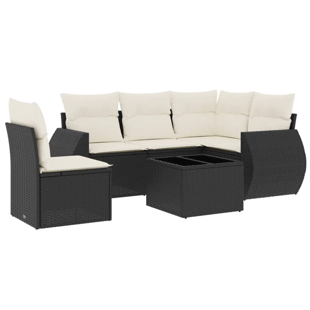 Garden Sofa Set Black, Cream White