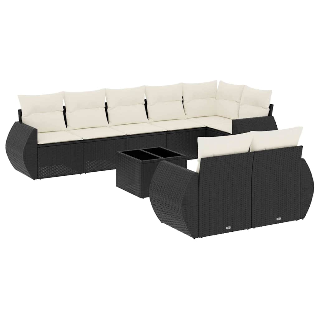 Garden Sofa Set Black