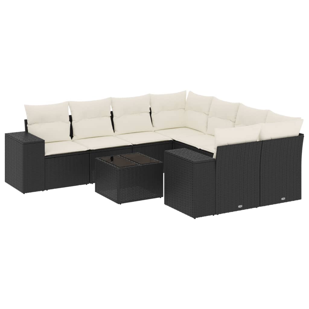 Garden Sofa Set Black