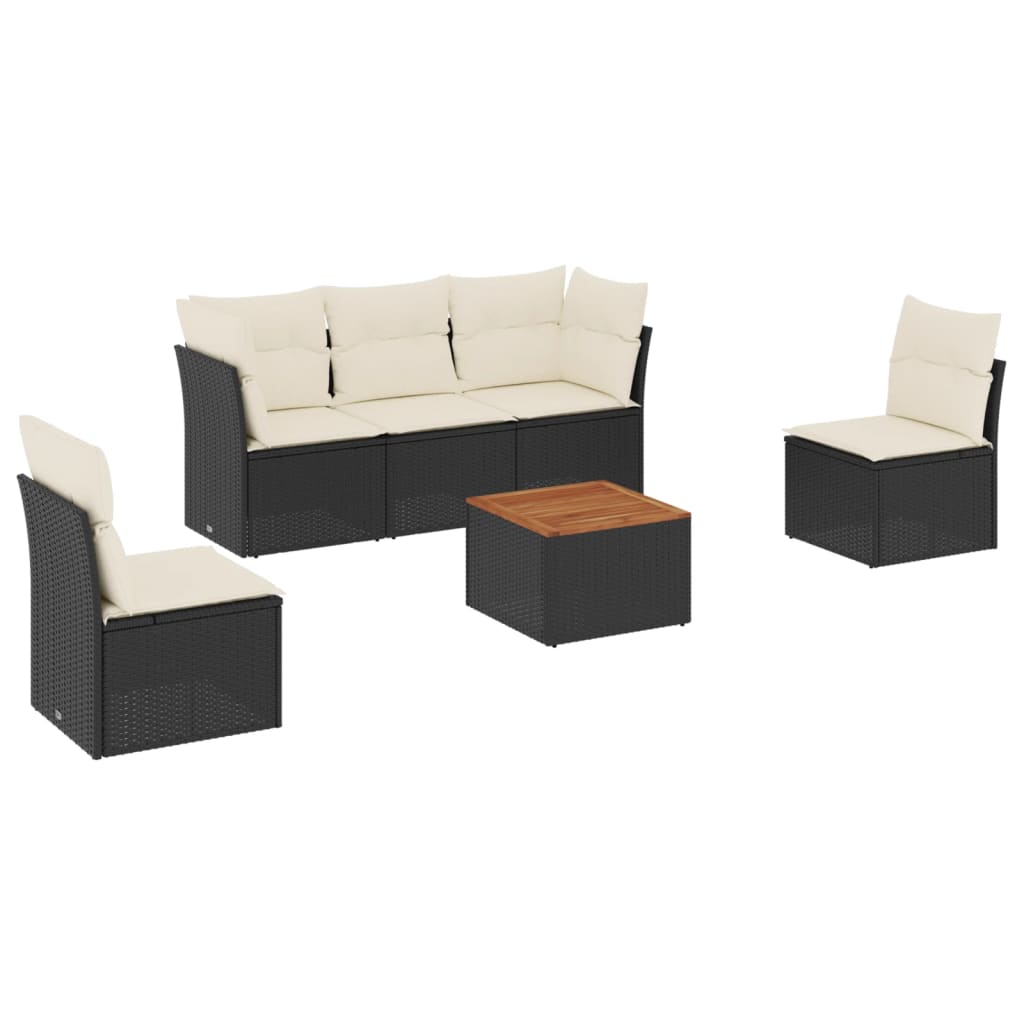 Garden Sofa Set Black
