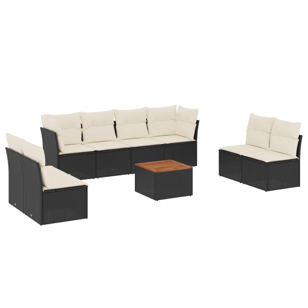 Garden Sofa Set Black