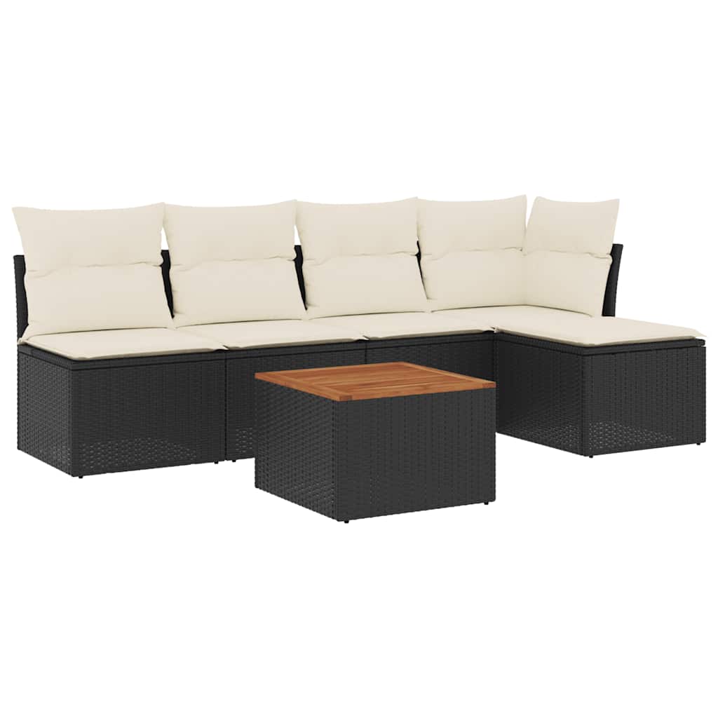 Garden Sofa Set Black