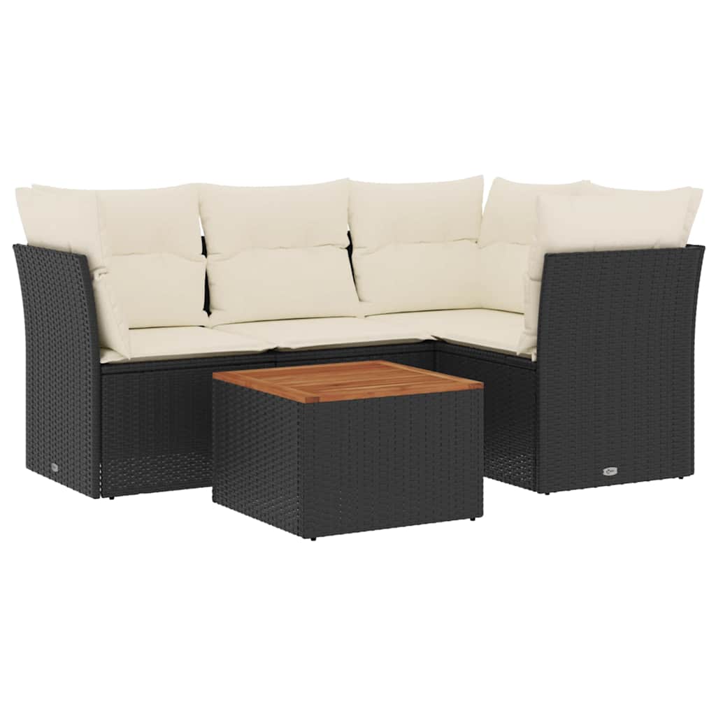 Garden Sofa Set Black PE rattan Modular Modular Garden Sofa Set