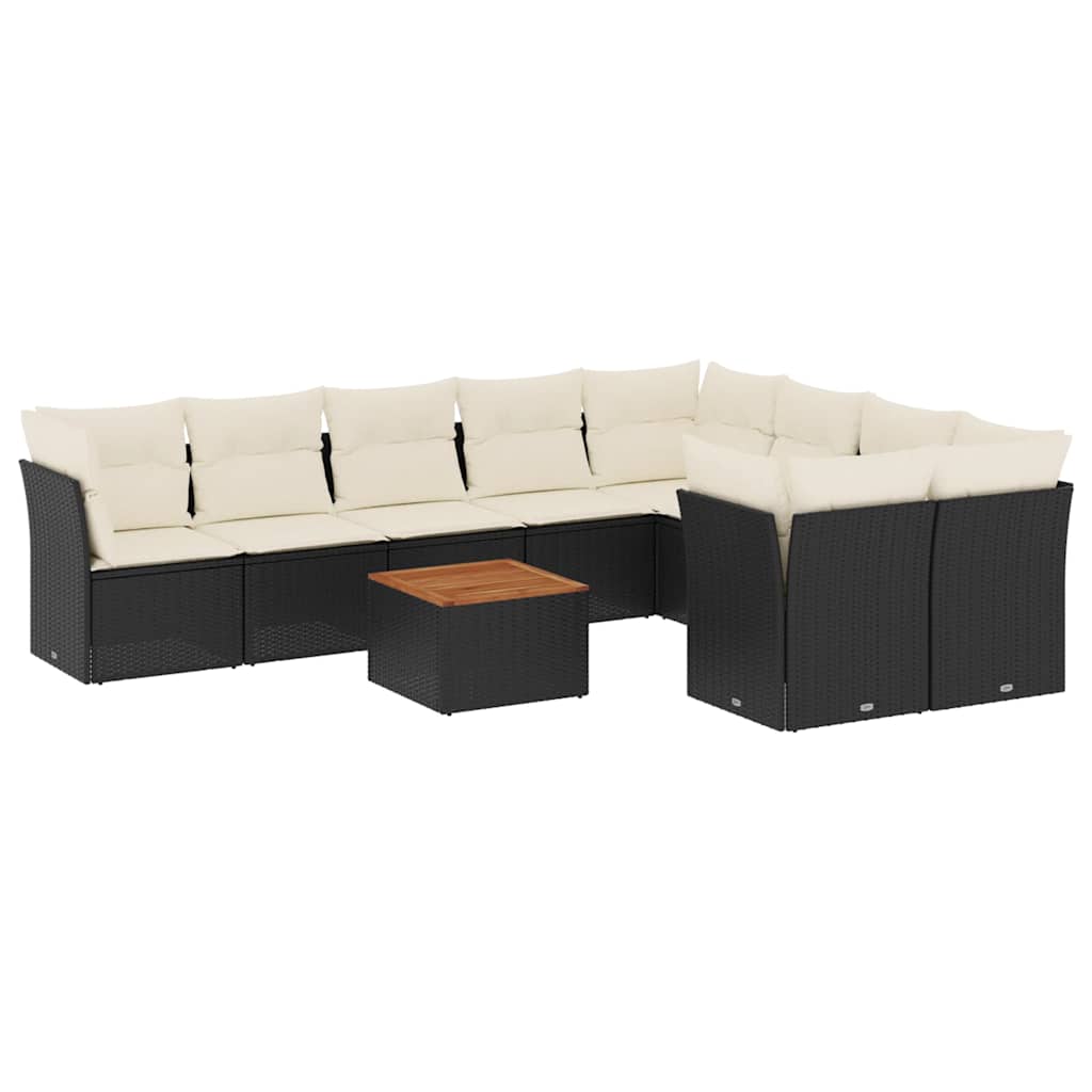 Garden Sofa Set Black, Cream White
