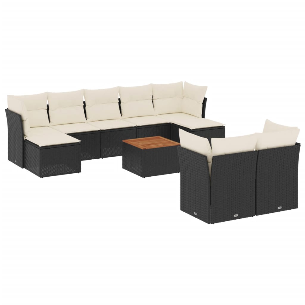 Garden Sofa Set Black