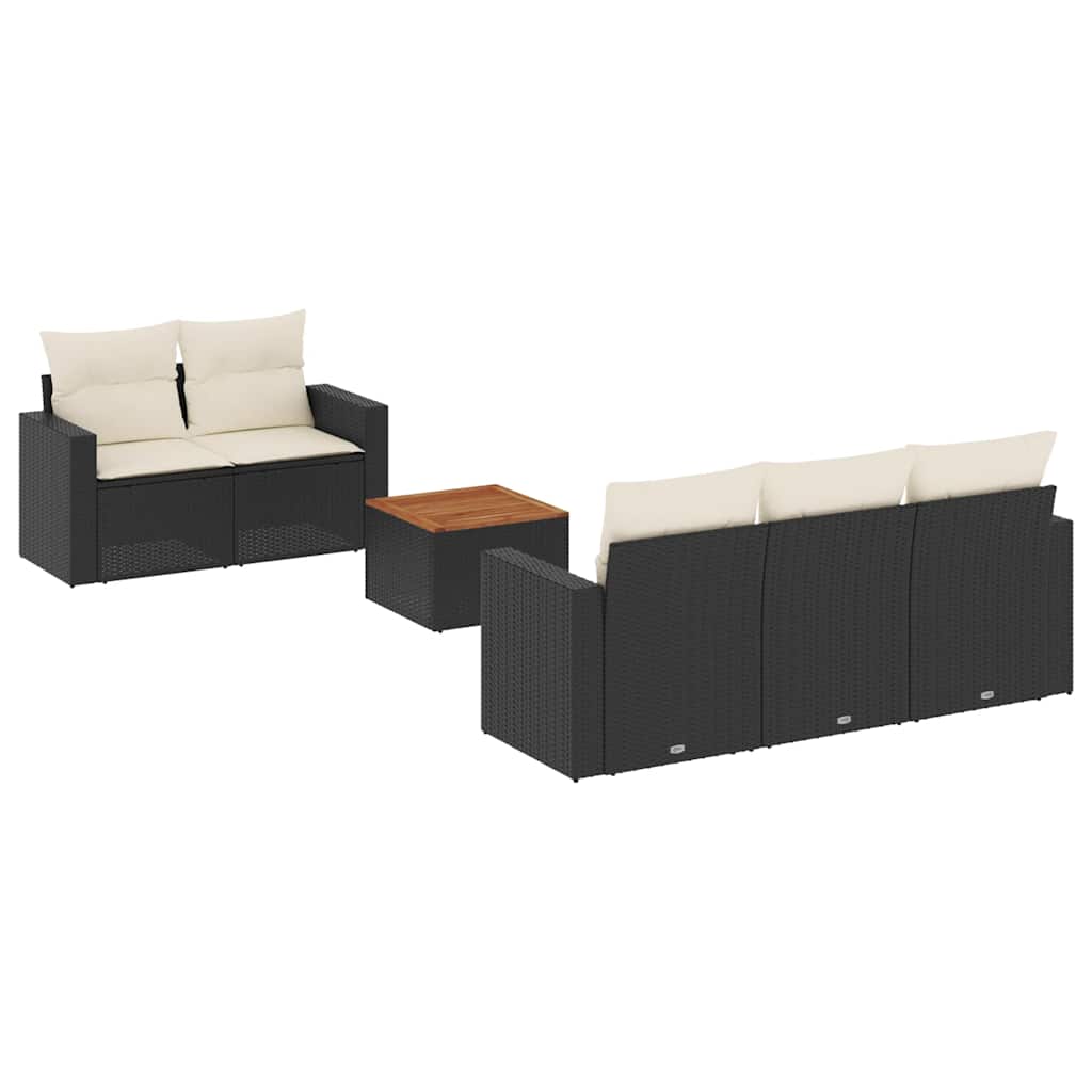 Garden Sofa Set Black Poly Rattan Large Modular Garden Sofa Set