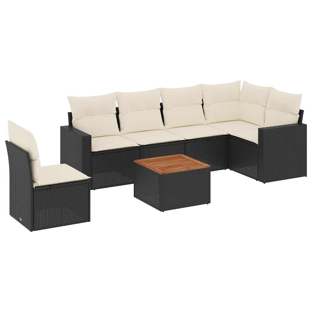Garden Sofa Set Black Poly Rattan Large Modular Garden Sofa Set