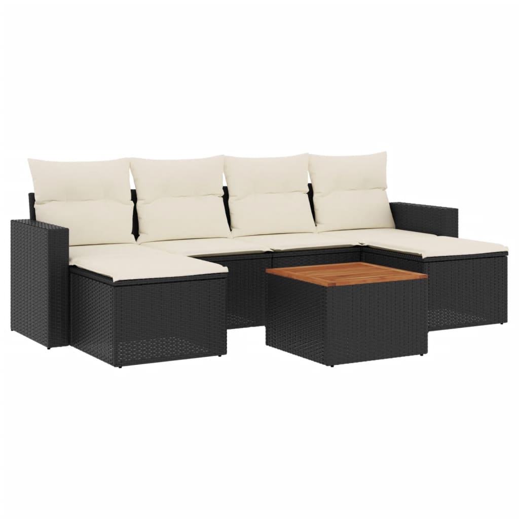 Garden Sofa Set Black