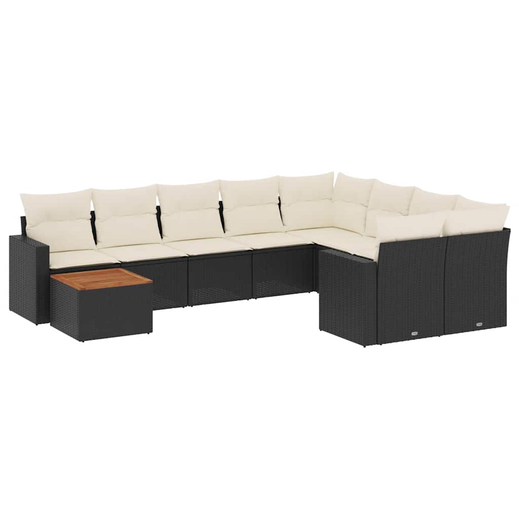 Garden Sofa Set Black, Cream White