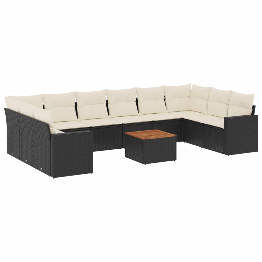 Garden Sofa Set Black, Cream White