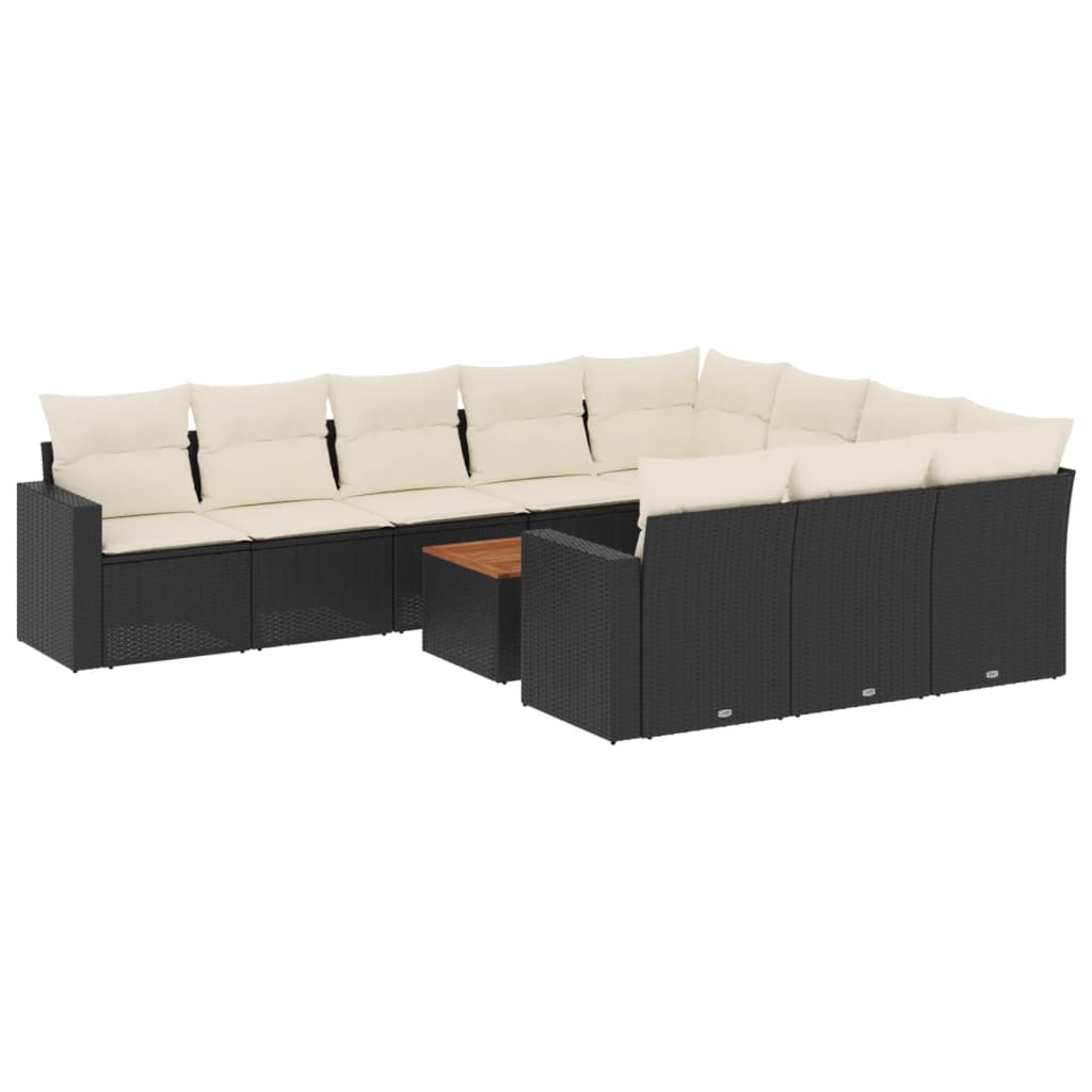 Garden Sofa Set Black
