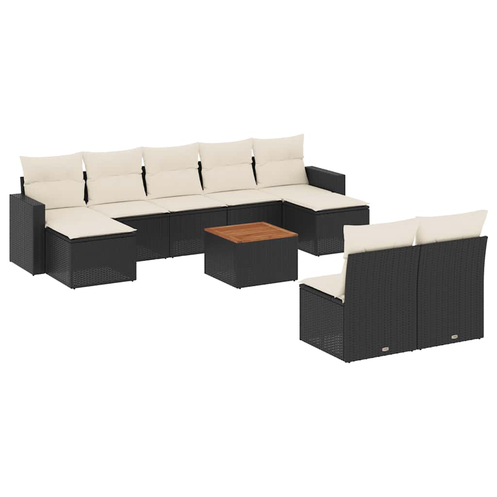 Garden Sofa Set Black
