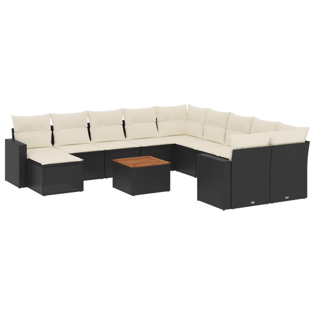 Garden Sofa Set Black
