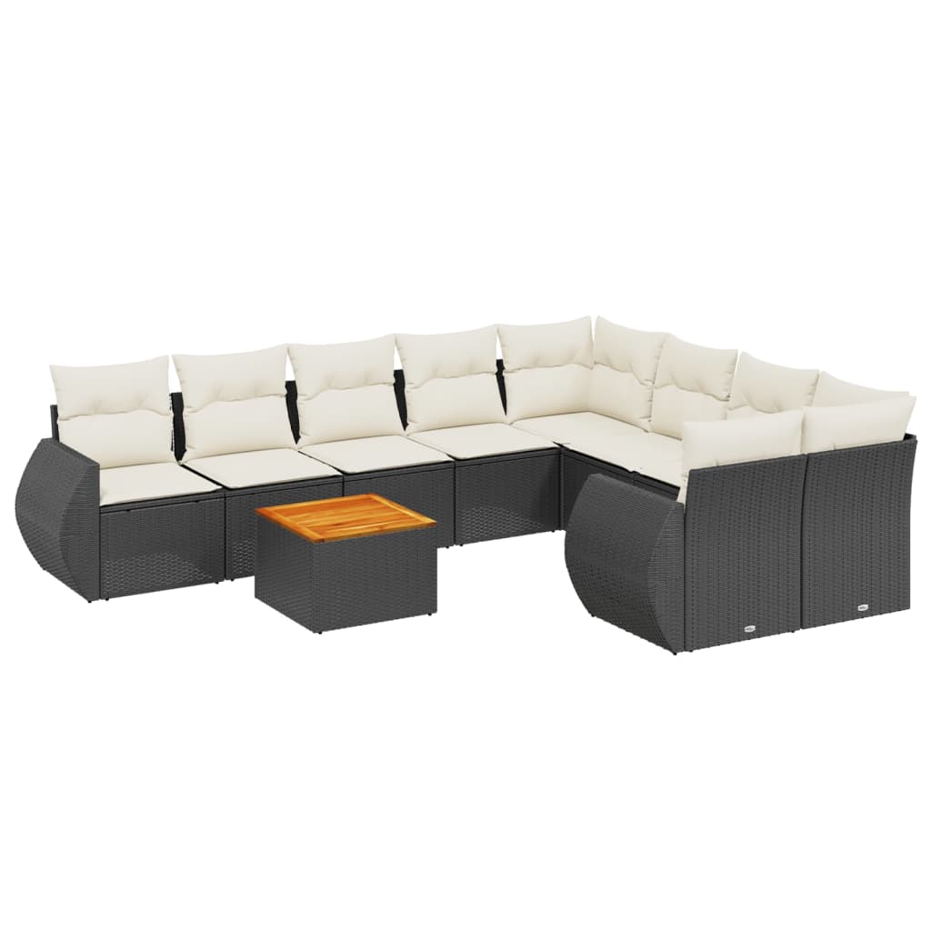 Garden Sofa Set Black, Cream White