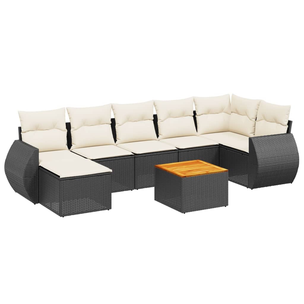 Garden Sofa Set Black