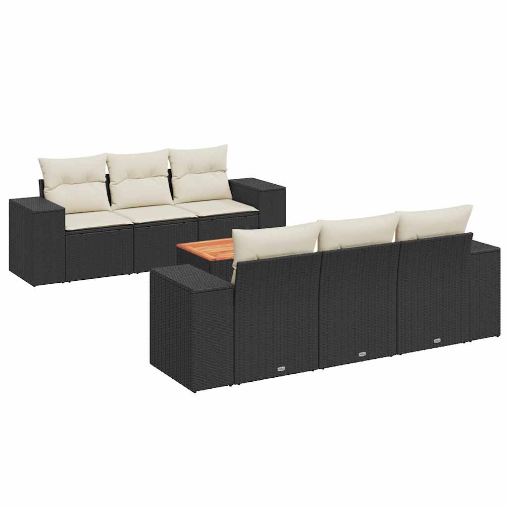 Garden Sofa Set Black