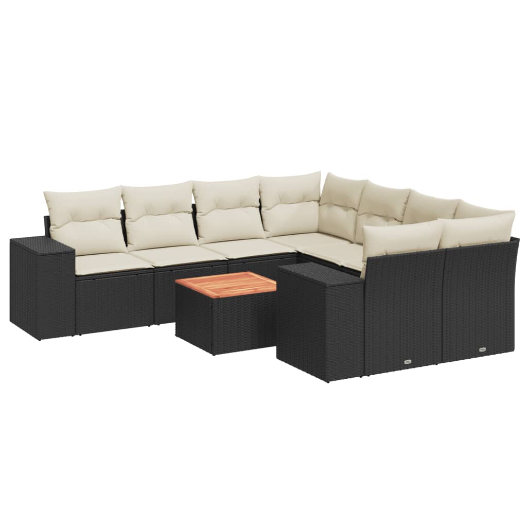 Garden Sofa Set Black