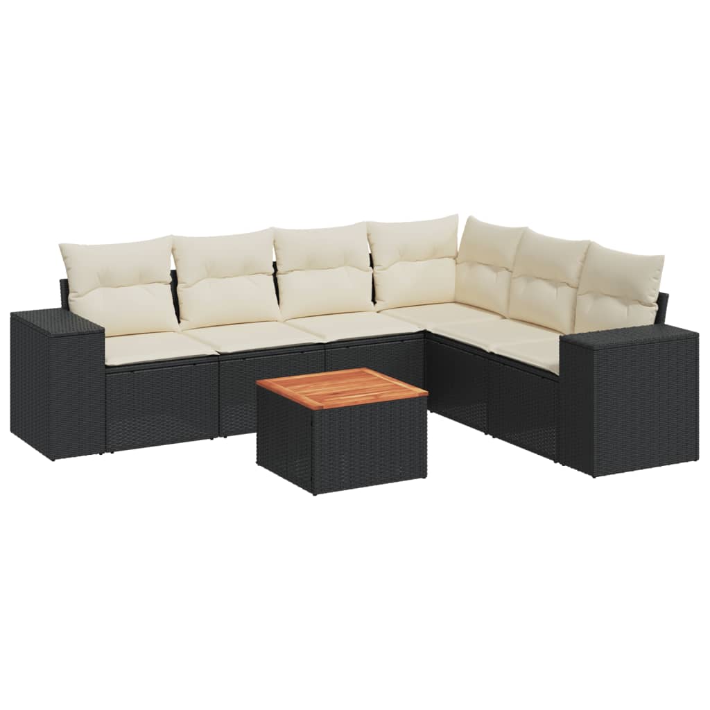 Garden Sofa Set Black