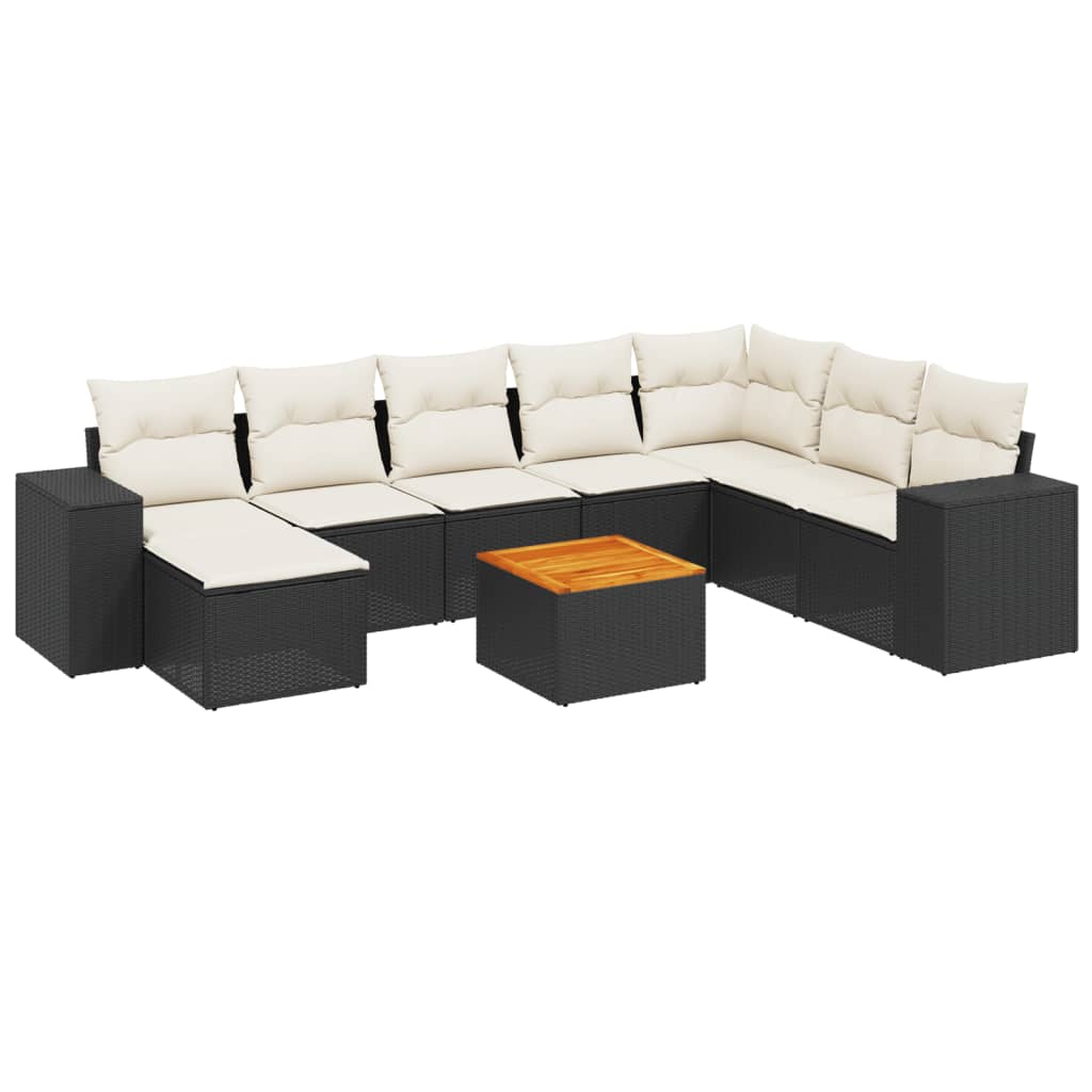 Garden Sofa Set Black