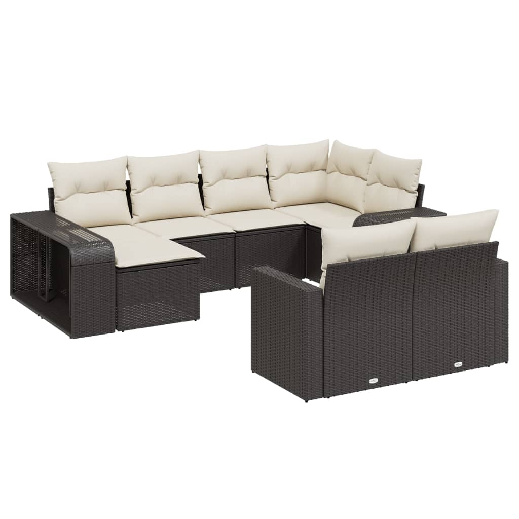 Garden Sofa Set Black